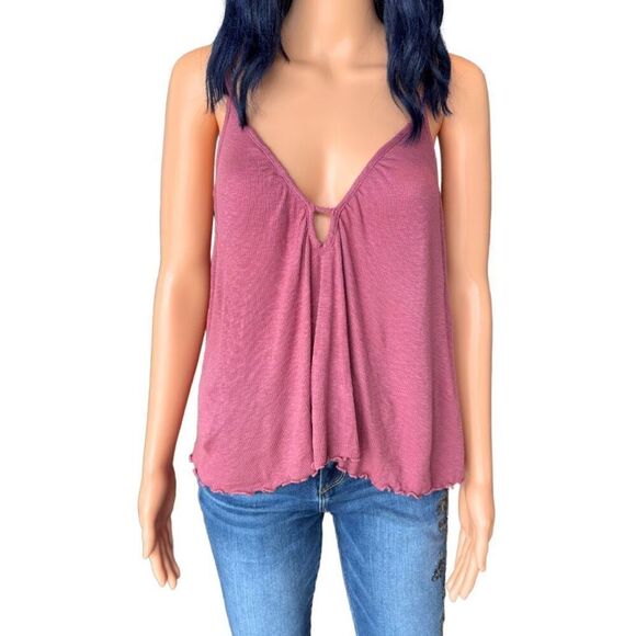NEW Anthropologie Maronie Keyhole Ribbed Tank Top Size Medium - Picture 2 of 6